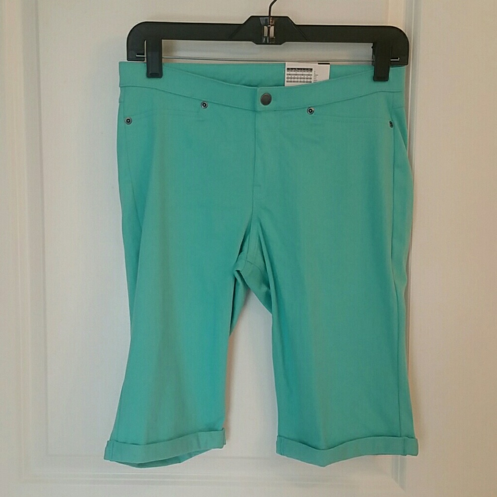 NWT Hue Aqua Bermuda Shorts